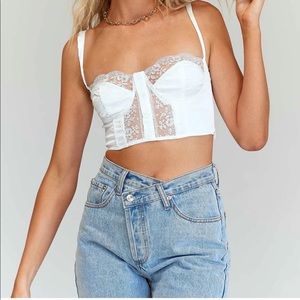 Leonara White Crop Top